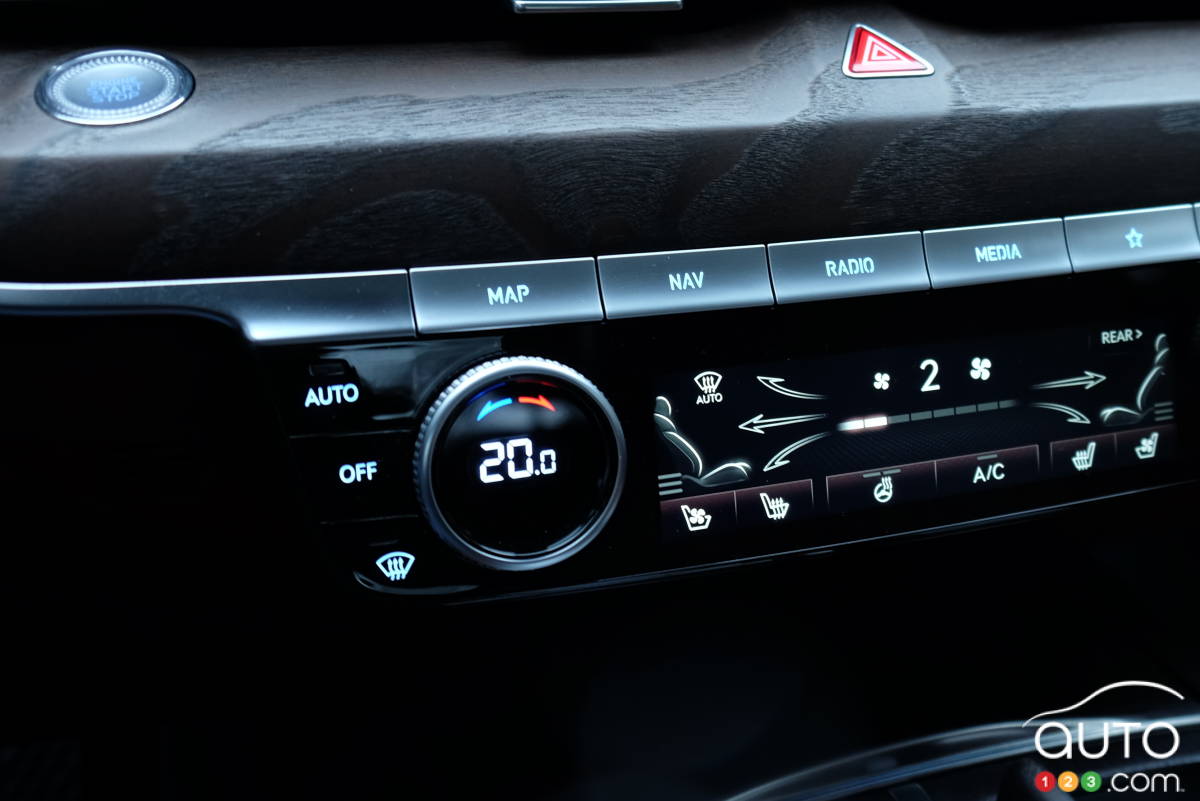 Les boutons pour les sièges chauffants